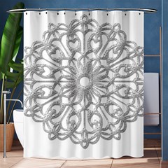 Scrapbook Side Lace Tag Element Shower Curtain 60  X 72  (medium)  by Nexatart