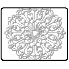 Scrapbook Side Lace Tag Element Double Sided Fleece Blanket (medium)  by Nexatart