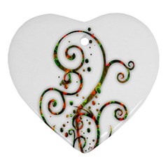 Scroll Magic Fantasy Design Ornament (heart) by Nexatart