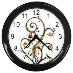 Scroll Magic Fantasy Design Wall Clocks (black) by Nexatart