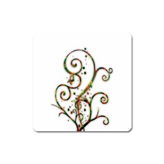 Scroll Magic Fantasy Design Square Magnet by Nexatart