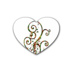 Scroll Magic Fantasy Design Heart Coaster (4 Pack)  by Nexatart