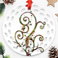 Scroll Magic Fantasy Design Ornament (round Filigree) by Nexatart