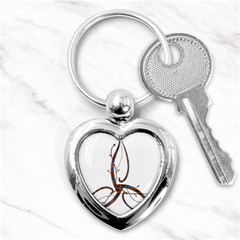 Abstract Shape Stylized Designed Key Chains (heart)  by Nexatart