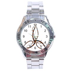 Abstract Shape Stylized Designed Stainless Steel Analogue Watch by Nexatart