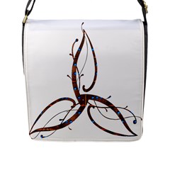 Abstract Shape Stylized Designed Flap Messenger Bag (l)  by Nexatart