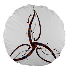 Abstract Shape Stylized Designed Large 18  Premium Flano Round Cushions by Nexatart