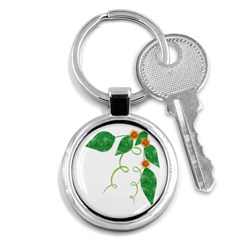 Scrapbook Green Nature Grunge Key Chains (round)  by Nexatart