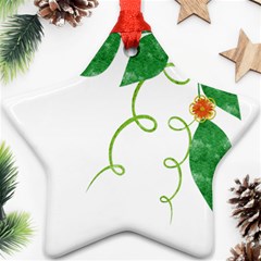 Scrapbook Green Nature Grunge Star Ornament (two Sides) by Nexatart