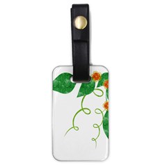 Scrapbook Green Nature Grunge Luggage Tags (one Side)  by Nexatart