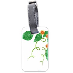 Scrapbook Green Nature Grunge Luggage Tags (two Sides) by Nexatart