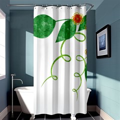 Scrapbook Green Nature Grunge Shower Curtain 36  X 72  (stall)  by Nexatart