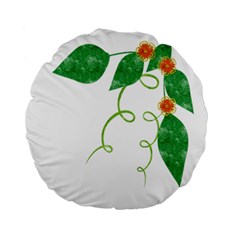 Scrapbook Green Nature Grunge Standard 15  Premium Flano Round Cushions by Nexatart