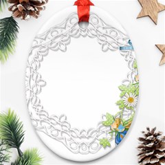 Scrapbook Element Lace Embroidery Ornament (oval) by Nexatart