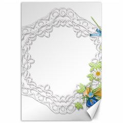 Scrapbook Element Lace Embroidery Canvas 20  X 30   by Nexatart