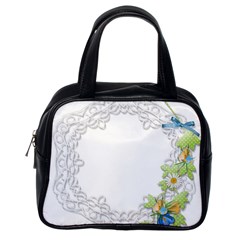 Scrapbook Element Lace Embroidery Classic Handbags (one Side)