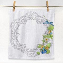 Scrapbook Element Lace Embroidery Face Towel by Nexatart