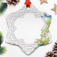 Scrapbook Element Lace Embroidery Snowflake Ornament (two Sides) by Nexatart