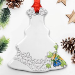 Scrapbook Element Lace Embroidery Christmas Tree Ornament (two Sides) by Nexatart