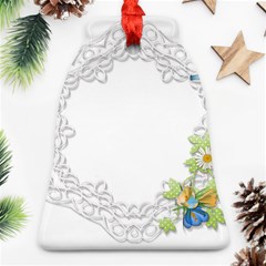 Scrapbook Element Lace Embroidery Bell Ornament (two Sides) by Nexatart