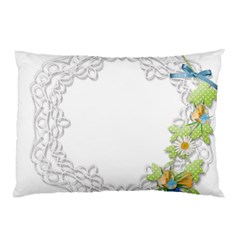 Scrapbook Element Lace Embroidery Pillow Case (two Sides) by Nexatart