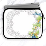 Scrapbook Element Lace Embroidery Apple iPad 2/3/4 Zipper Cases Front