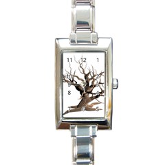 Tree Isolated Dead Plant Weathered Rectangle Italian Charm Watch by Nexatart