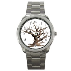 Tree Isolated Dead Plant Weathered Sport Metal Watch