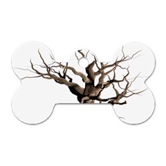 Tree Isolated Dead Plant Weathered Dog Tag Bone (two Sides) by Nexatart