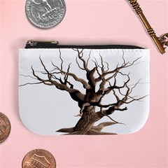 Tree Isolated Dead Plant Weathered Mini Coin Purses by Nexatart