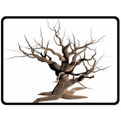 Tree Isolated Dead Plant Weathered Fleece Blanket (large)  by Nexatart