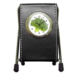 Broccoli Bunch Floret Fresh Food Pen Holder Desk Clocks by Nexatart