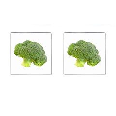 Broccoli Bunch Floret Fresh Food Cufflinks (square) by Nexatart