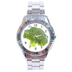 Broccoli Bunch Floret Fresh Food Stainless Steel Analogue Watch by Nexatart