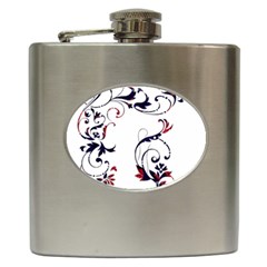 Scroll Border Swirls Abstract Hip Flask (6 Oz) by Nexatart