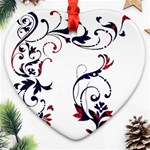 Scroll Border Swirls Abstract Heart Ornament (Two Sides) Front