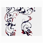 Scroll Border Swirls Abstract Large Glasses Cloth Front