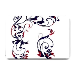 Scroll Border Swirls Abstract Small Doormat  by Nexatart