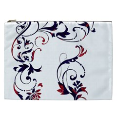 Scroll Border Swirls Abstract Cosmetic Bag (xxl)  by Nexatart