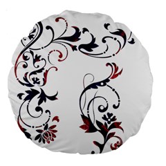 Scroll Border Swirls Abstract Large 18  Premium Round Cushions by Nexatart