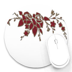 Scrapbook Element Nature Flowers Round Mousepads by Nexatart