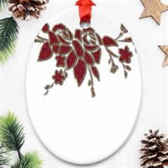 Scrapbook Element Nature Flowers Ornament (oval) by Nexatart