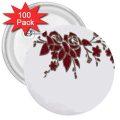 Scrapbook Element Nature Flowers 3  Buttons (100 Pack)  by Nexatart