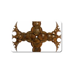 Cross Golden Cross Design 3d Magnet (name Card) by Nexatart