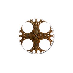 Cross Golden Cross Design 3d Golf Ball Marker by Nexatart