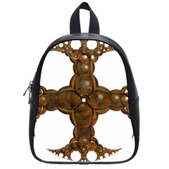 Cross Golden Cross Design 3d School Bags (small)  by Nexatart