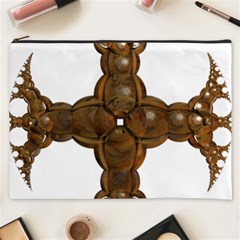 Cross Golden Cross Design 3d Cosmetic Bag (xxxl)  by Nexatart