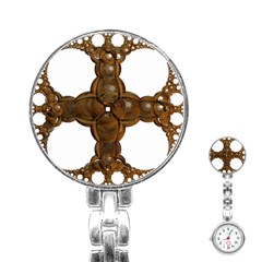 Cross Golden Cross Design 3d Stainless Steel Nurses Watch by Nexatart