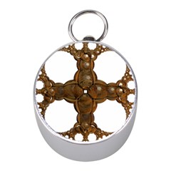 Cross Golden Cross Design 3d Mini Silver Compasses by Nexatart