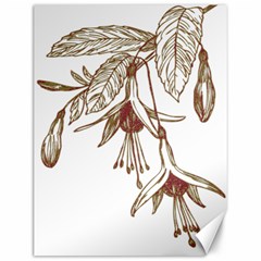 Floral Spray Gold And Red Pretty Canvas 12  X 16   by Nexatart